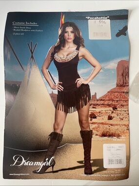 Dream girls "Pocahottie"  Indian  Adult Small Halloween Costume